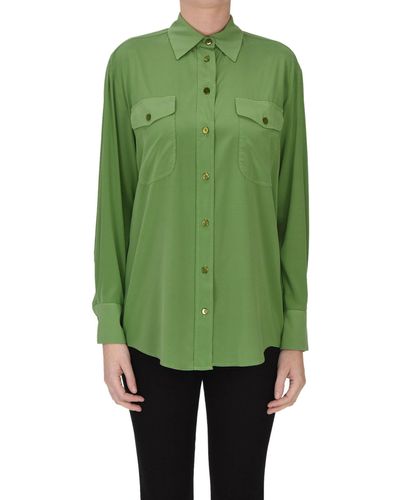 Kiltie Silk Crepè Shirt - Green