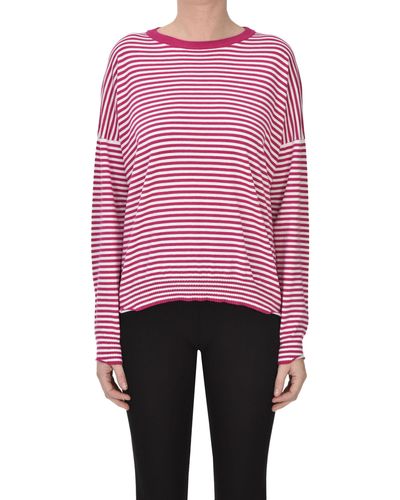 Be You Striped Pullover - Red