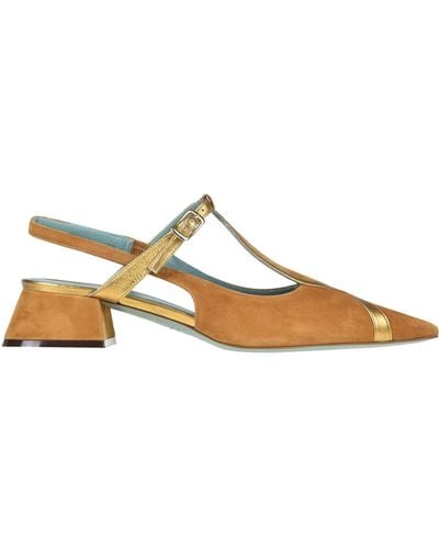 Paola D'arcano Slingback in suede - Marrone