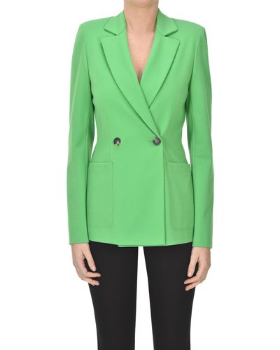 Harris Wharf London Blazer doppiopetto in jersey - Verde