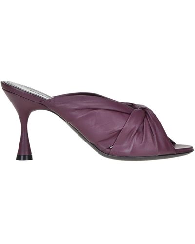 Balenciaga Drapy Mules - Purple