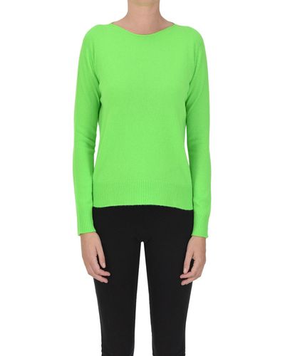 Tabaroni Cashmere Pullover in cashmere fluo - Verde