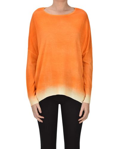 Aragona Gradient Effect Knit Pullover - Orange