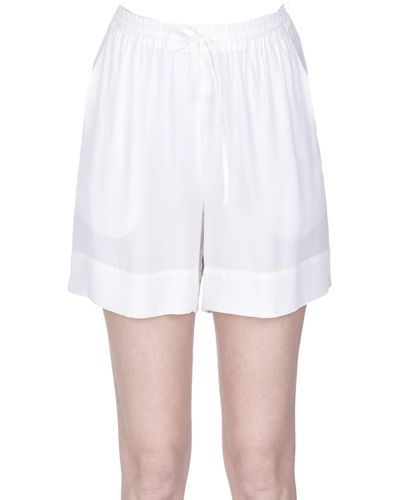P.A.R.O.S.H. Silk Shorts - White