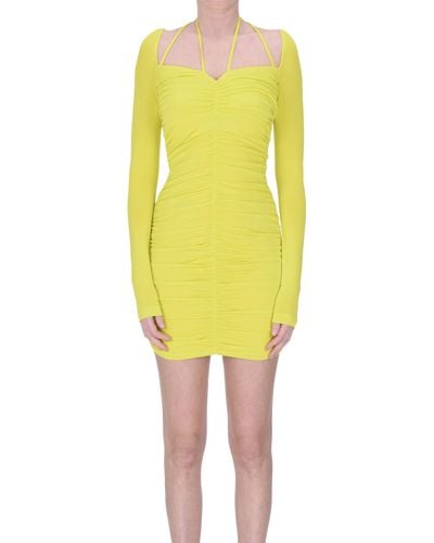 SIMONA CORSELLINI Draped Jersey Dress - Yellow