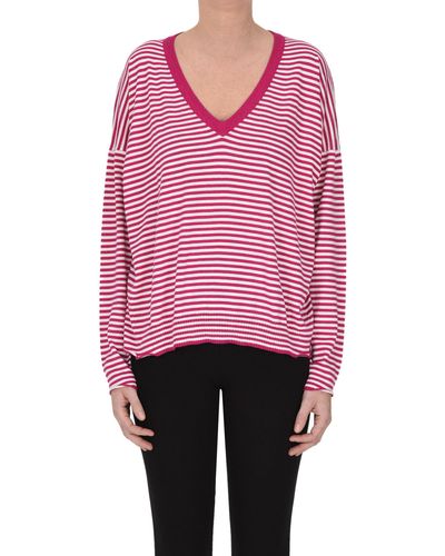 Be You Striped Pullover - Red