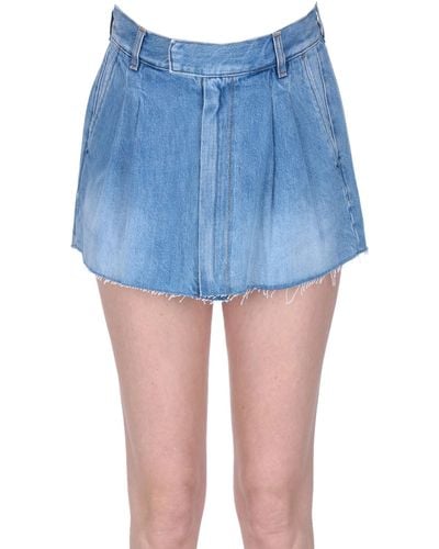 Haikure Sandy Denim Mini Skirt - Blue