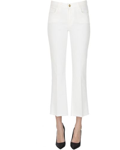 Fay Cropped Jeans - White