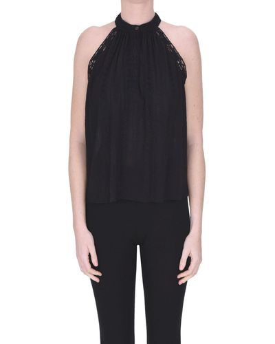 Jucca Embroidered Top - Black
