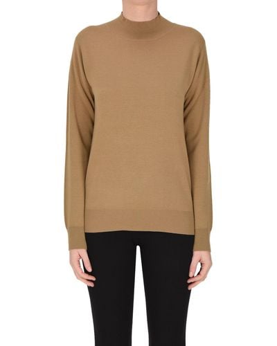 Seventy Stand Up Collar Pullover - Natural