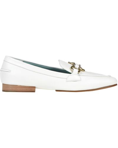 Paola D'arcano Leather Mocassins - White