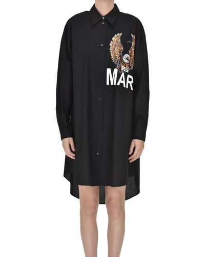 MM6 by Maison Martin Margiela Oversized Shirt Dress - Black