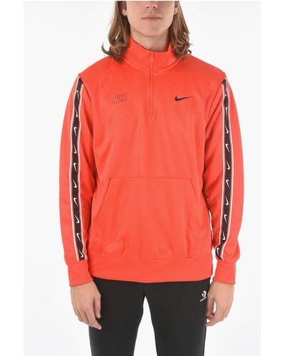 Nike Maxi Patch Pocket Half-Zip Sweatshirt - Red