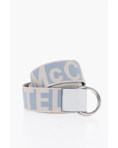 Stella McCartney All-Over Logo Fabric Belt 45Mm - Blue