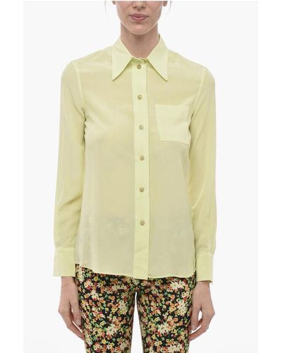 Lanvin Silk Blend Chiffon Shirt With Breast-Pocket - Multicolour