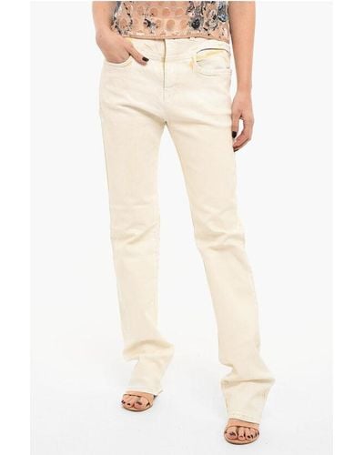 DIESEL Coated-Denim D-Lya Slim-Fitting Jeans With High Waist - Natural