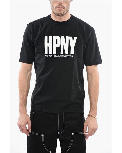 Heron Preston Crew Neck Hpny Cotton T-Shirt - Black