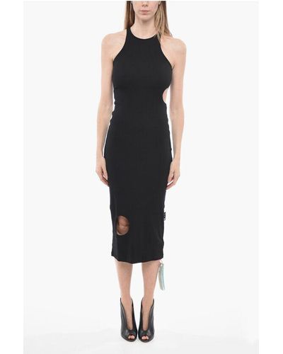 Off-White c/o Virgil Abloh Sleeveless Meteor Long Dress With Cutout - Black