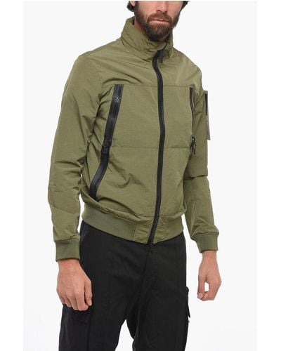 OUTHERE Utility Windbreaker With Hidden Hood - Green