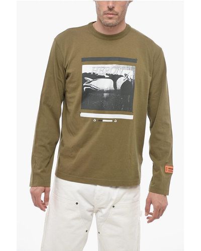 Heron Preston Long-Sleeved T-Shirt With Graphic Print - Green
