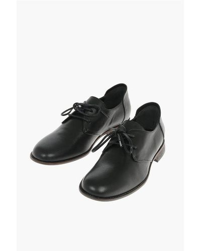 Ixos Leather Kobe Derby Shoes With Contrasting Sole - Black