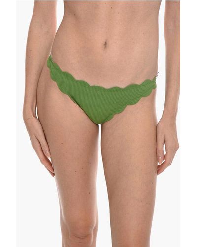 Marysia Swim Reversible Antibes Bikini Bottom With Scalloped Edge - Green