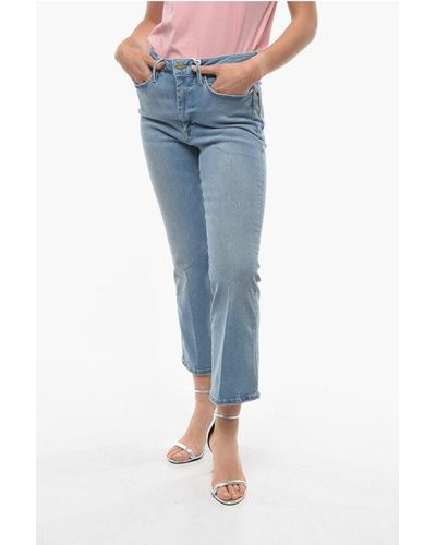 FRAME Cropped Mini Boot Le One Jeans - Blue