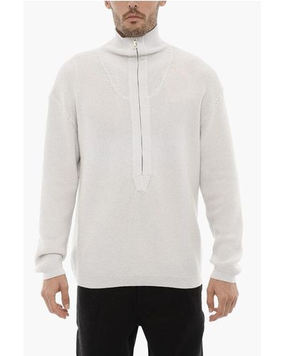 Our Legacy Solid Colour Half-Zip Jumper - White