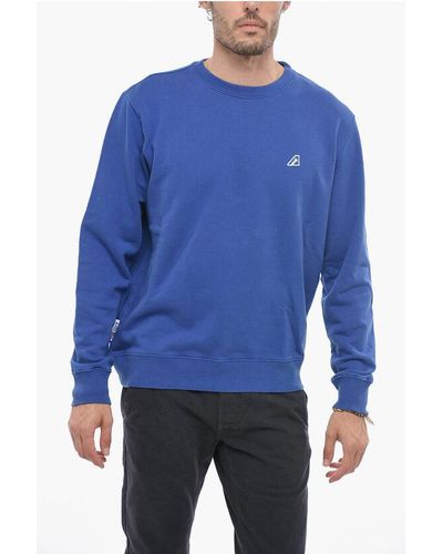Autry Brushed Cotton Academy Crewneck Sweatshirt - Blue