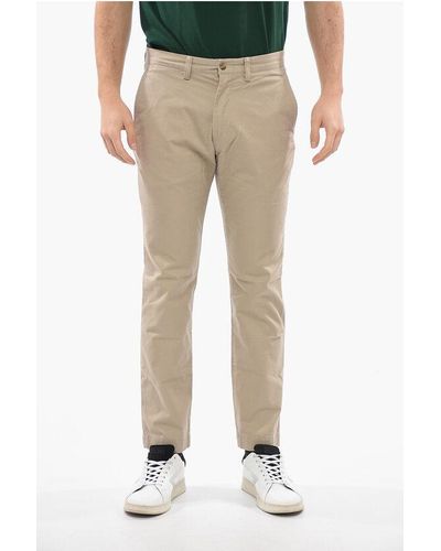 Polo Ralph Lauren Stretch Cotton Chinos Trousers With Belt Loops - Multicolour