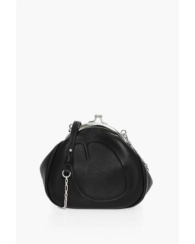 Maison Margiela Mm11 Leather Crossbody Mini Bag With-Tone Chain - Black