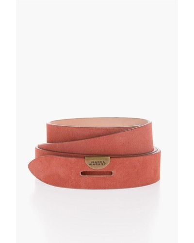 Isabel Marant Suede Lecce Knotted Belt 30Mm - Red