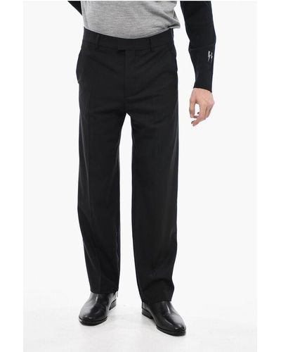 Off-White c/o Virgil Abloh Seasonal Slim Fit Trousers With Embroidered Logo - Black