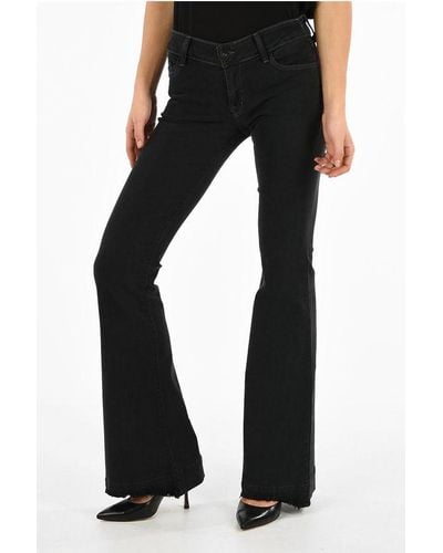 J Brand Love Story Low-Rise Waist Flared Jeans - Black