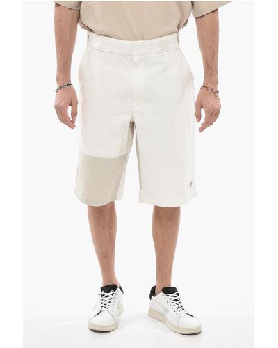 Dickies Two-Tone Loose Fit Shorts With Belt Loops - Natural