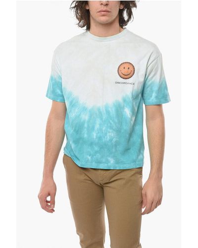Children of the discordance Tie Dye Effect Crew-Neck T-Shirt - Blue