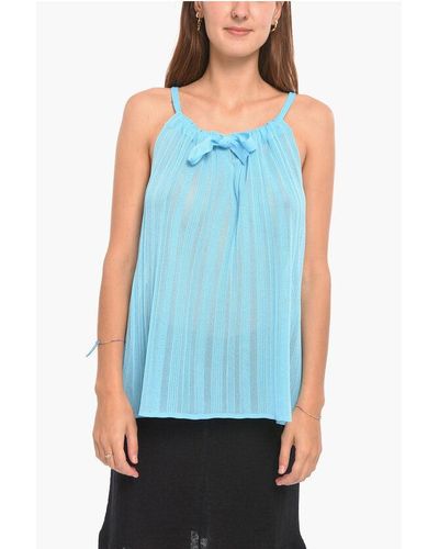 Altea Strapless Top With Self-Tie Detailing - Blue