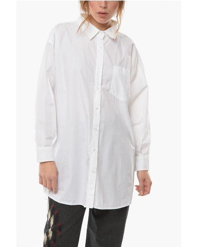 Iceberg Cotton-Poplin Oversized Shirt With Cut-Out Detailing - White