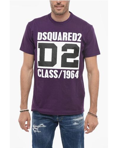 DSquared² Cool Fit T-Shirt With Logo Print - Purple