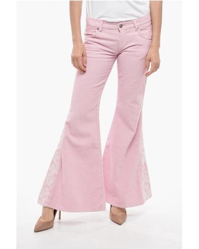 ERL Corduroy Bootcut Trousers - Pink
