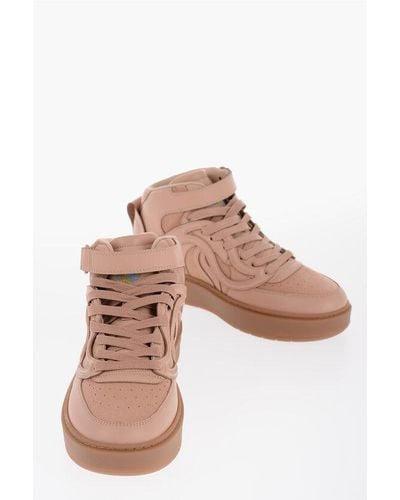 Stella McCartney Vegan Leather S-Wave High-Top Trainers - Pink