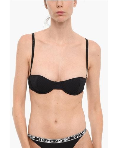 Stella McCartney Balconette Bra With Golden Details - Black