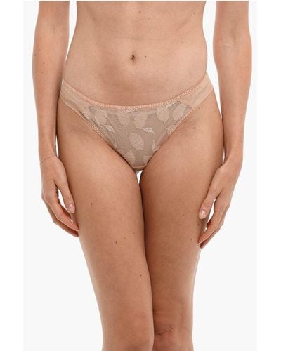 Maison Lejaby See-Through Thong With Embroidered Details - Multicolour