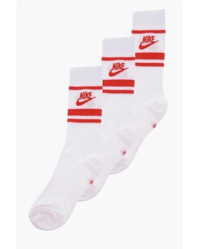 Nike Set Of 3 Dri-Fit Socks With Contrasting Details - White