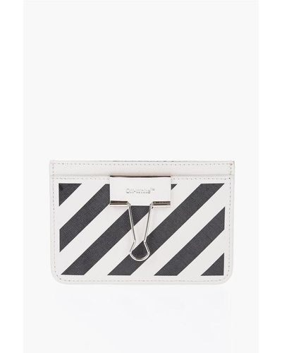Off-White c/o Virgil Abloh Saffiano Leather Card Holder With Metal Detail - Multicolour