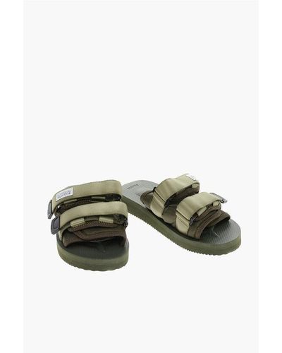 Suicoke Nylon Sandals With Touch Strap Closure - Green
