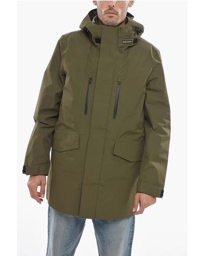 Woolrich Down Jacket 3In1 With Removable Inner And Hidden Closure - Green