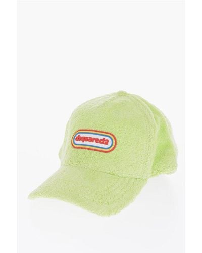 DSquared² Solid Colour Terry Cap With Logo Patch - Green