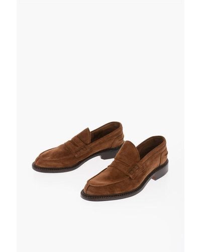 Tricker's Suede Penny Loafers - Brown