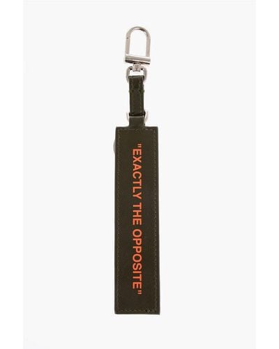 Off-White c/o Virgil Abloh Leather Key Ring With Print - White